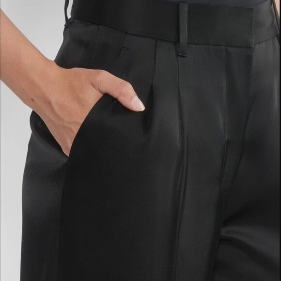NWOT - Aritzia - Babaton Effortless Pant, Color Black, Size 2, Material Satin - Picture 5 of 9